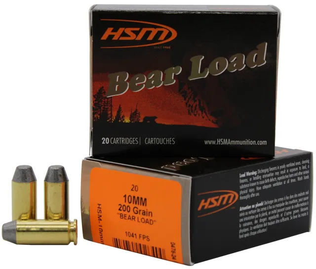 Buy HSM Ammunition Bear Load 10mm Auto 200 gr 20 rd Round Nose Flat Point online