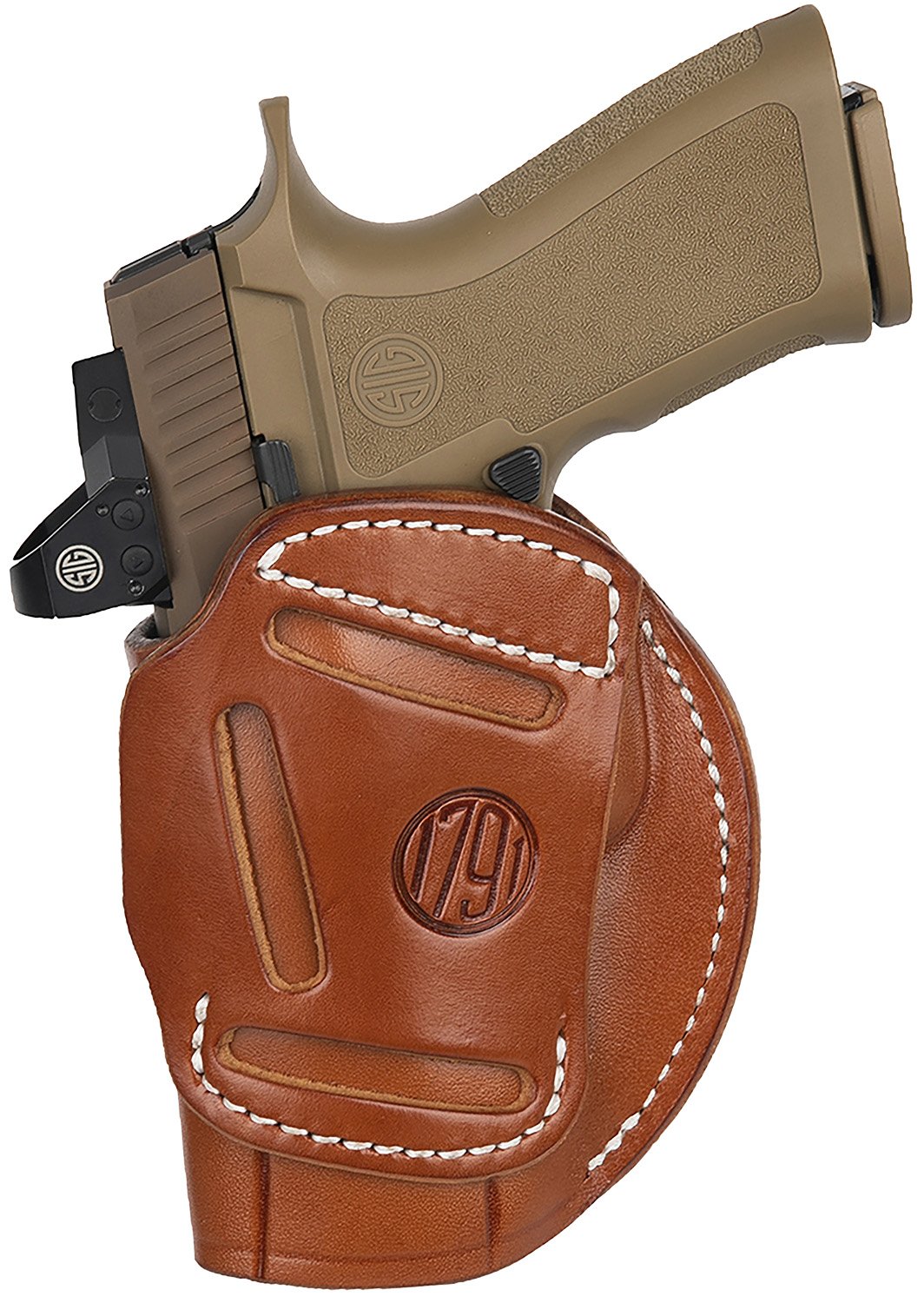 1791 Gunleather 4WH6CBRR Leather Holster Brown Right Hand Size 06 - 1791 Gunleather