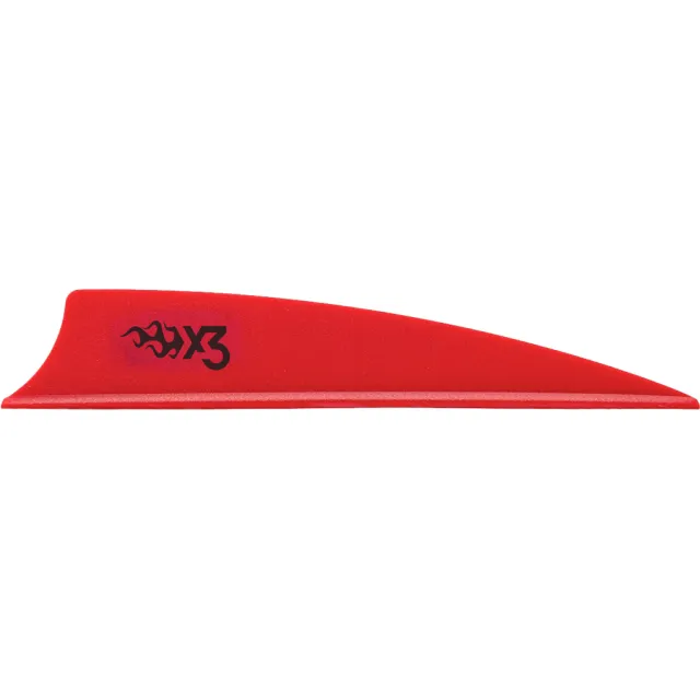 Bohning X3 Vanes Shield Cut 3 in. Neon Red 36 pk. - Bohning