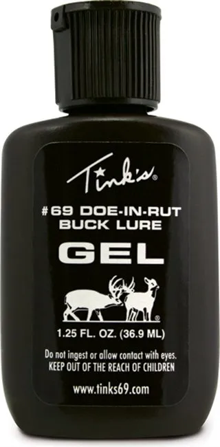 Tink's Scents No. 69 Doe-In-Rut Gel Lure, W6302 Model, Deer Attraction, 10ft Stream, Weather Resistant - TINK'S SCENTS