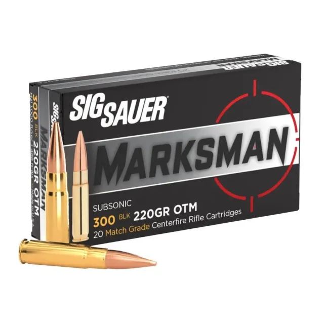 Sig Sauer Match Grade Rifle Ammo 300 Blackout 220 gr. OTM 20 rd. - SIG Sauer - 300 Blk