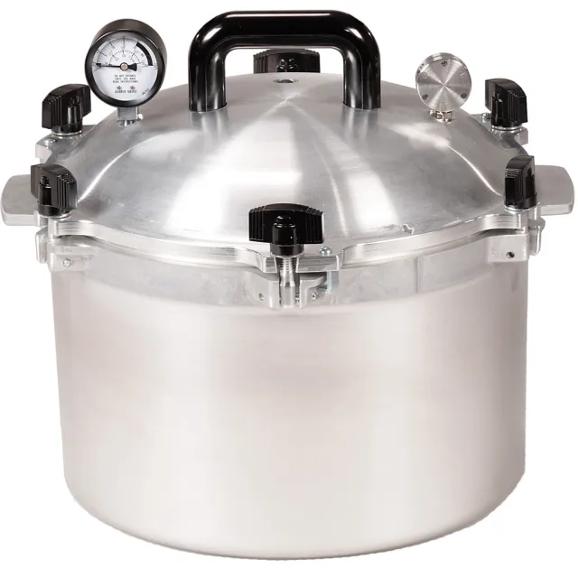 All American 915 Pressure Cooker 15.5 Qt Metal-to-Metal Seal, 5-15 PSI - All American