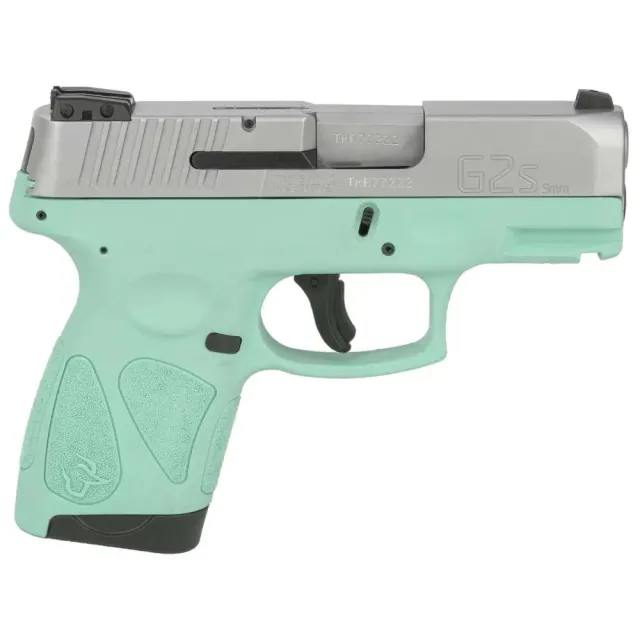 Buy Taurus G2S Slim 9mm Luger Pistol: Cyan Polymer Frame, 3.2" Stainless Steel Barrel, 7-Round Capacity, Adjustable Sights, Integrated Picatinny Rail, 2 Mags Included online