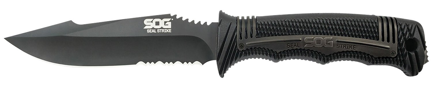 SOG Seal Strike SOGSS1003CP 4.9 In AUS-8A SS Blade Black GRN Handle - SOG