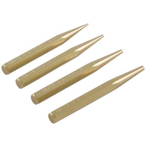 Grace USA Tools Brass Punch Set Starter 4 Pieces Md: GRBSP4 - GRACE USA