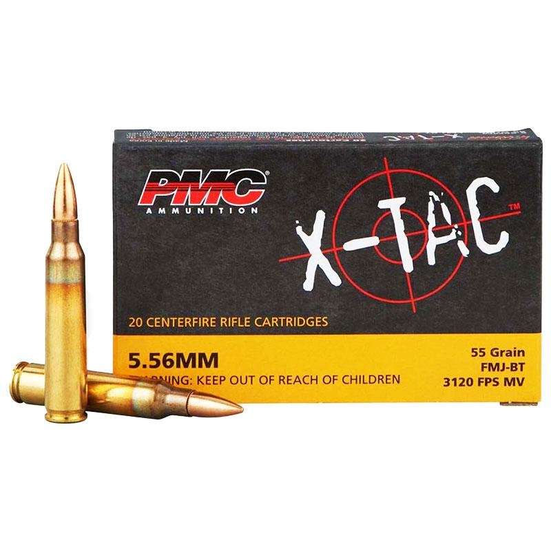 Buy PMC 5.56X 5.56mm NATO 55 Grain FMJ BT Brass 20 Rounds online