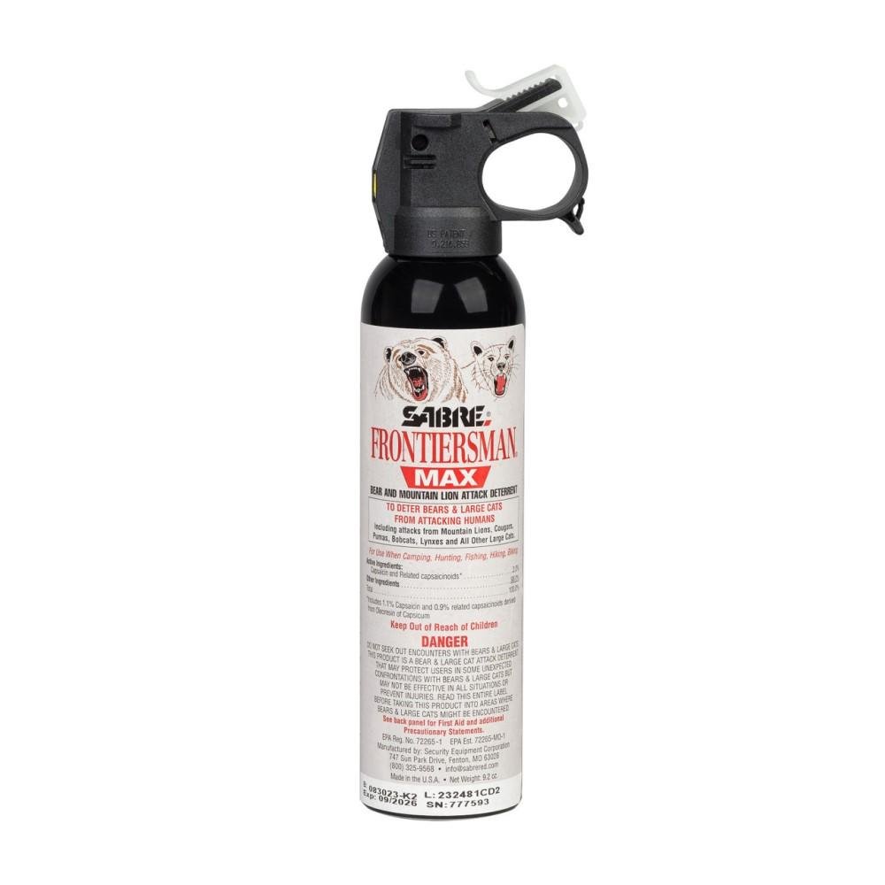 Sabre Frontiersman Max 9.2oz Bear & Mountain Lion Spray (FBADX-06) - Sabre