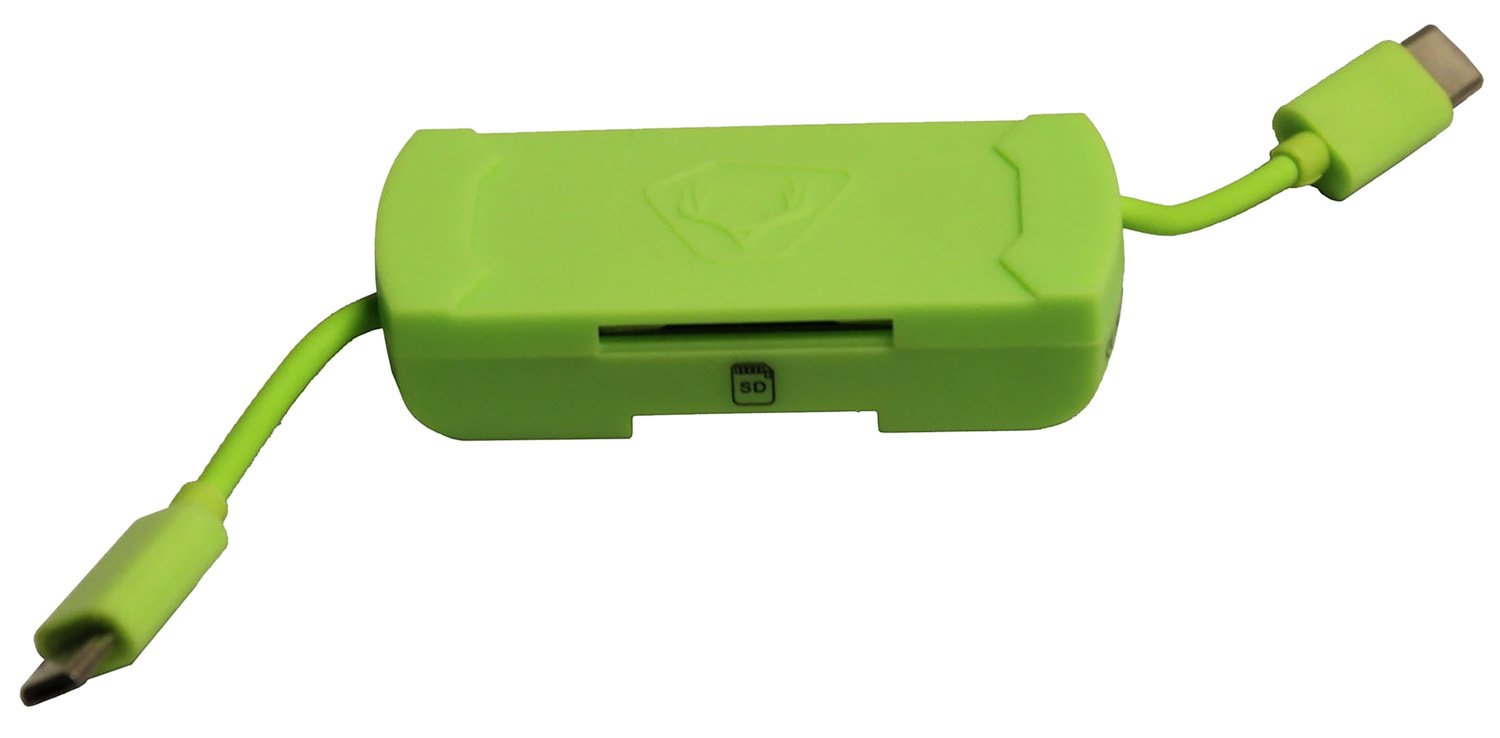 Buy HME HMESDCRAND Memory Card Reader Micro USB USB Up To 256GB Black Green online