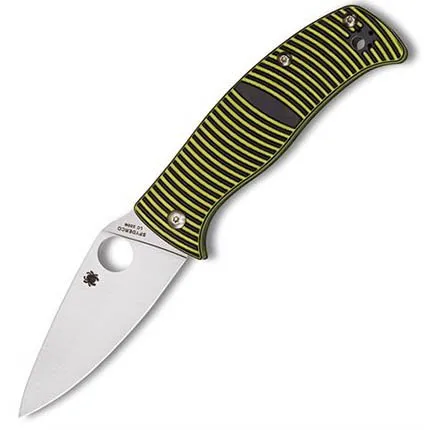 Spyderco C217GP Caribbean Drop Point Yellow/Black G10 LC200N Blade