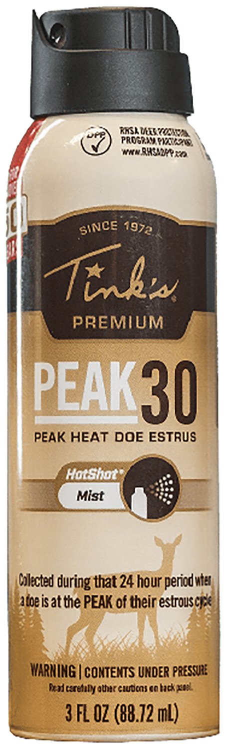 Tink's Scents PEAK30 Premium Doe Estrus Hot Shot Mist 3 oz - TINK'S SCENTS