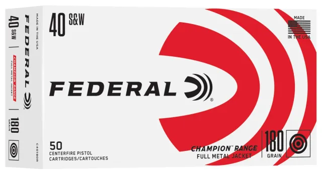 Buy Federal Ammunition FDR 40SW 180GR RANGE FMJ 50RD 40 S&W .000 online