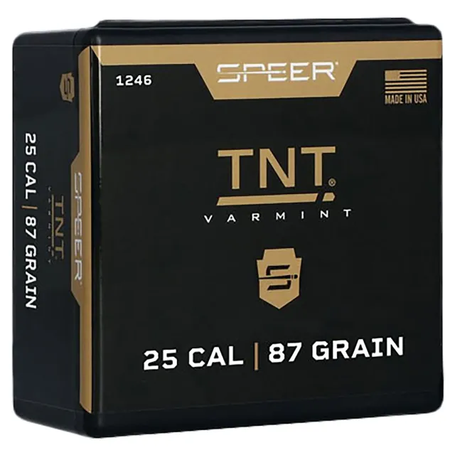 Speer 1246 TNT 25 Cal 87gr Jacketed Hollow Point Bullets 100/Box - Speer - 25 Caliber