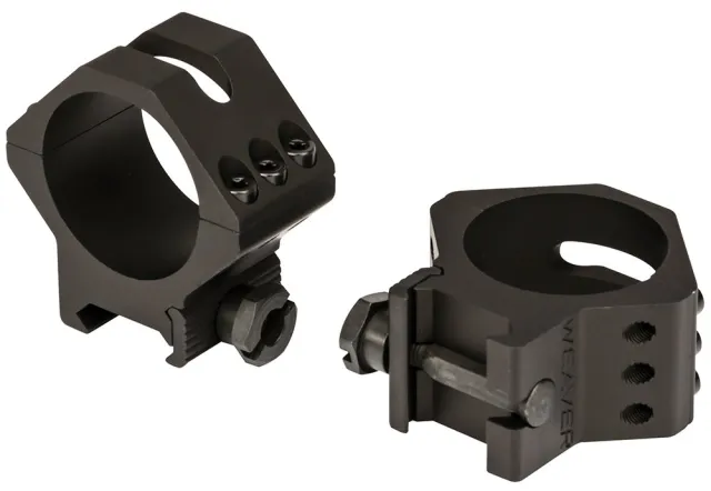 Weaver 99682 Picatinny Six-Hole Mounts 34mm Low Black Aluminum - Weaver - 34MM