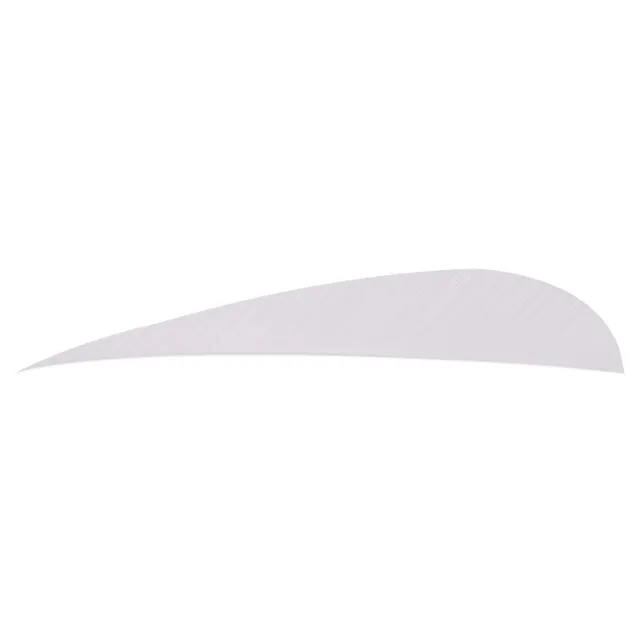 Trueflight 1501 Parabolic Feathers White 4" LW 100 Pack - Trueflight