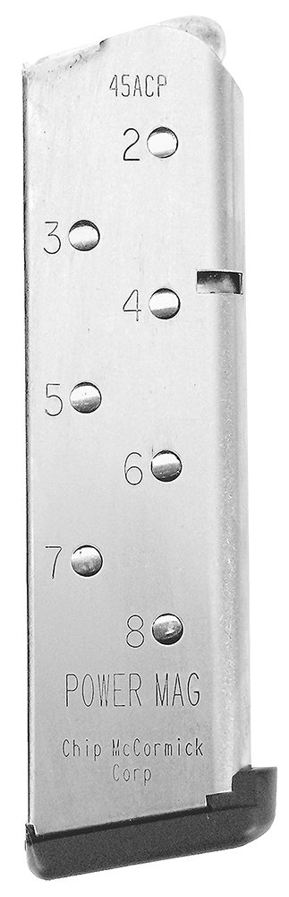 Chip McCormick 1911 PM 45AP 8-Round Magazine - Stainless Steel - Chip McCormick - 45 AUTO