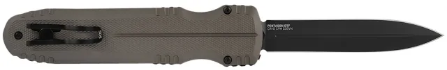 SOG Pentagon 3.75" S35VN Double Action OTF Knife - BL/PL FDE Double Edge - SOG
