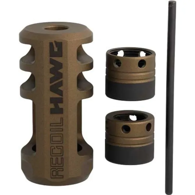 Browning Recoil Hawg Muzzle Brake 1/2"-28 or 5/8"-24 Threads Smoked Bronze - Browning - .30 or smaller