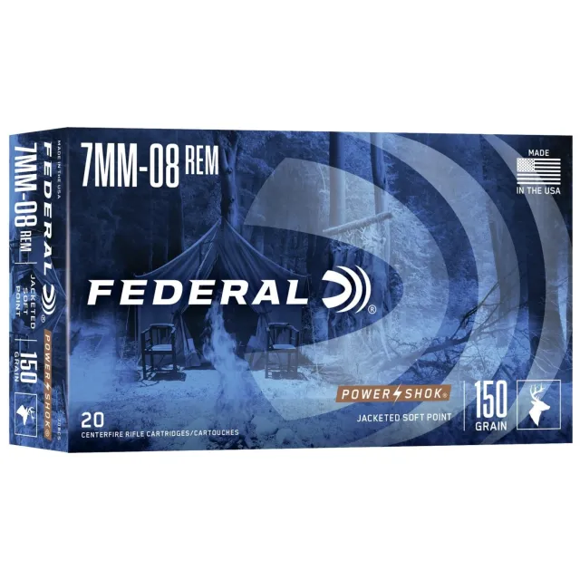 Federal 708CS 7mm-08 Rem 150 Grain Jacketed Soft Point 20 Rounds - Federal Premium Ammunition - 7mm-08 Rem