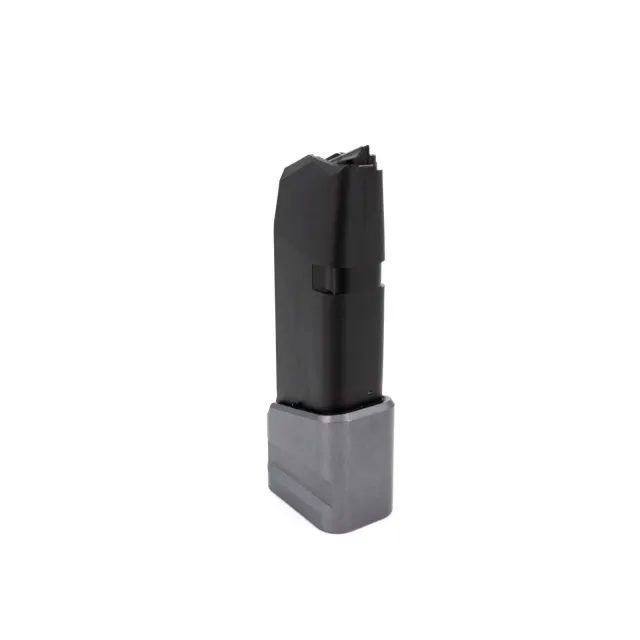 SHIELD ARMS MAG EXTENSION +5/4 GREY FITS GLOCK 26/27 MAGS