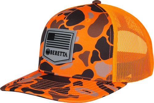 Beretta BC049T1675085R Trucker Cap Blaze Duck Camo Rubber Patch - Beretta