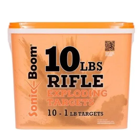 Sonic Boom SBT0110P Exploding Rifle Targets 10 Count 1 lb Blaze Orange - Sonic - 1 LB