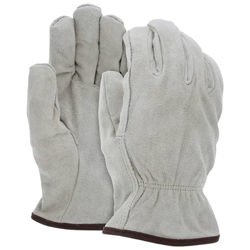 MCR Safety Cow Split Driver Gloves Fleece Lined Red L Straight Cuff - MCR Safety for sale at Smoke Wagon Firearms