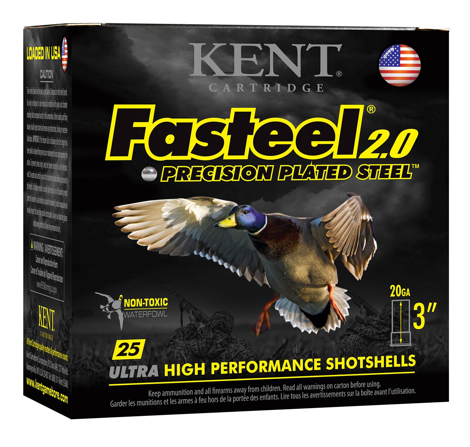 Buy Kent Fasteel 2.0 Precision Plated Steel Load 20 ga. 3 in. 7-8 oz. 2 Shot... online