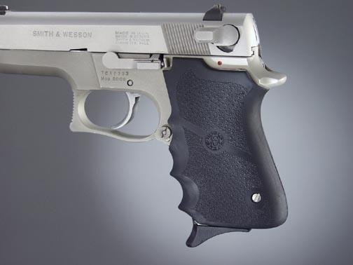 Hogue 69000 Rubber Grip Black with Finger Grooves for S&W 6906/Shorty 40 - Hogue