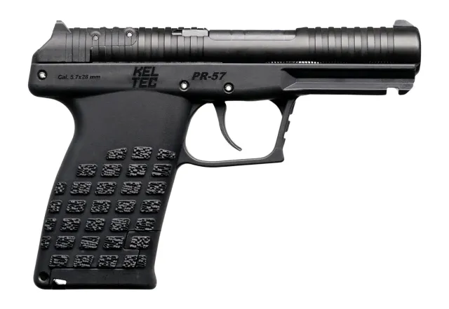 Kel-Tec PR57BLK10 PR-5.7 Compact 5.7x28mm 10+1 4.64" Stainless Rotary Barrel, Black Oxide Steel Optic Ready/Serrated Slide, Black Polymer Frame w/Accessory Rail, Textured Grip - Kel-Tec - 5.7x28mm