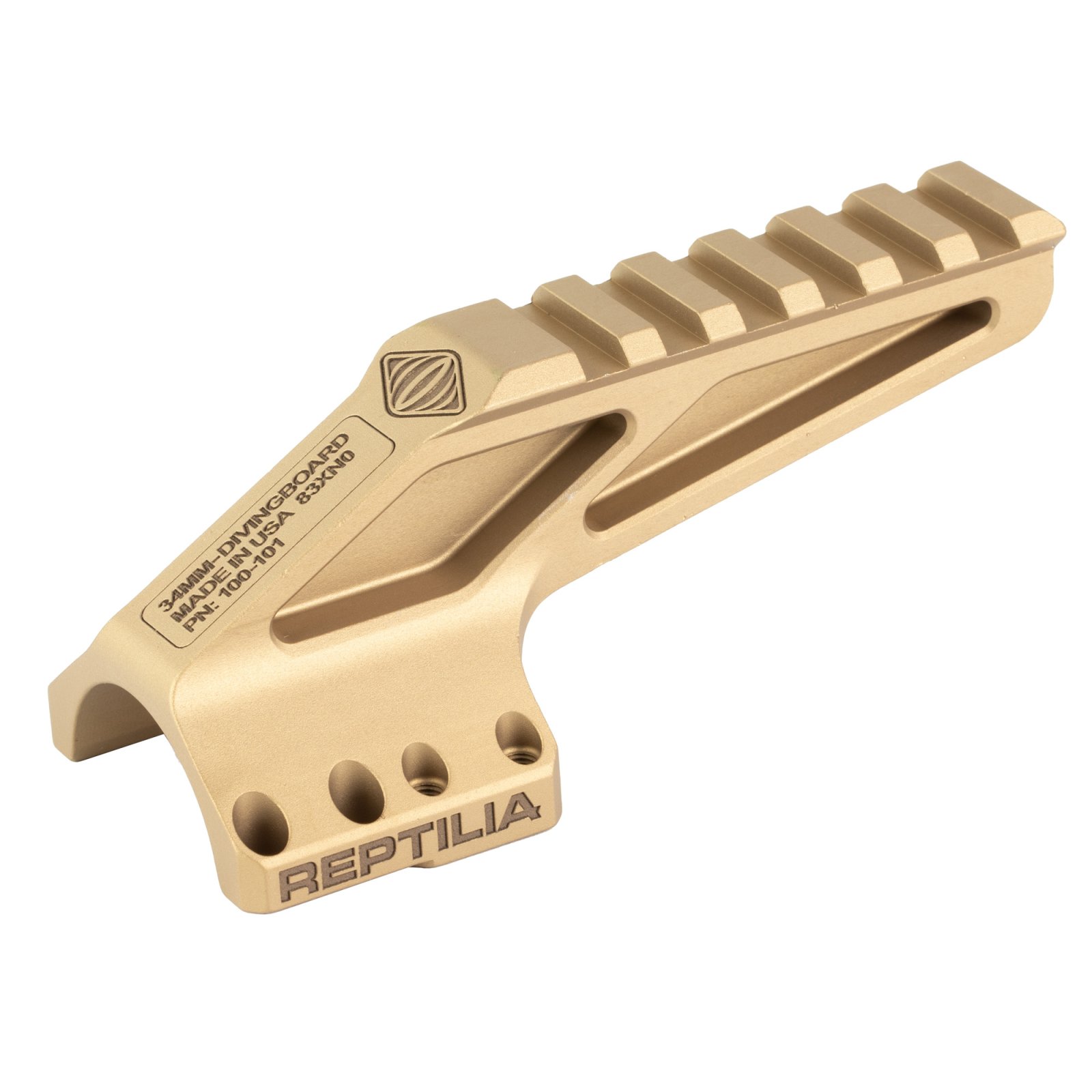 Reptilia ROF-Diving Board 34mm FDE Picatinny Rail Fits Geissele/AUS - Reptilia