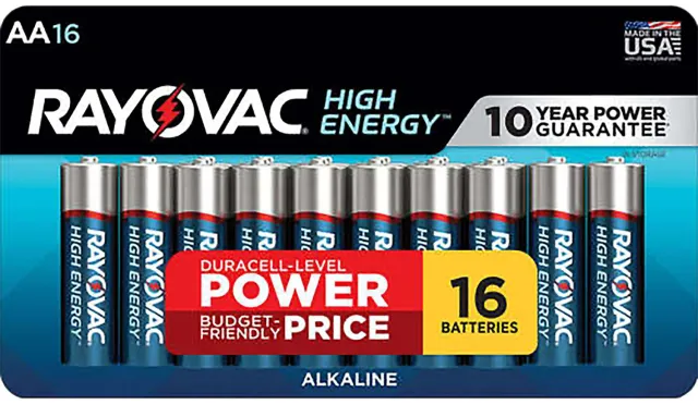 Rayovac 81516LT03 AA Alkaline Batteries 1.5V 2700mAh (16 Pack) - RAY - 2,700