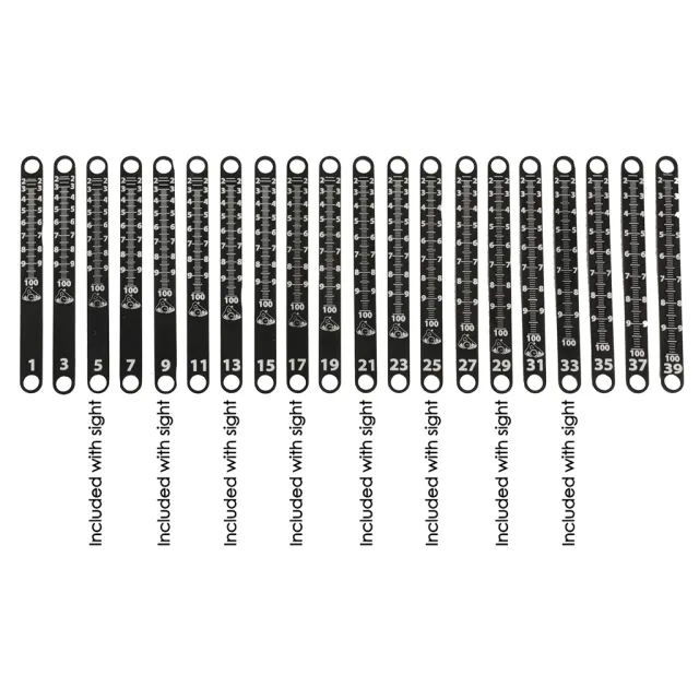 Axcel Achieve XP Metal Sight Tape Scale #35 and #36 - Axcel
