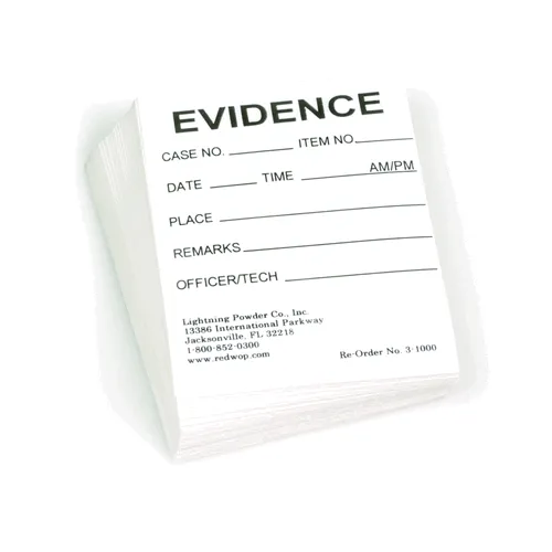 Lightning Powder Evidence ID Labels Self-Adhesive Waterproof Sheet
