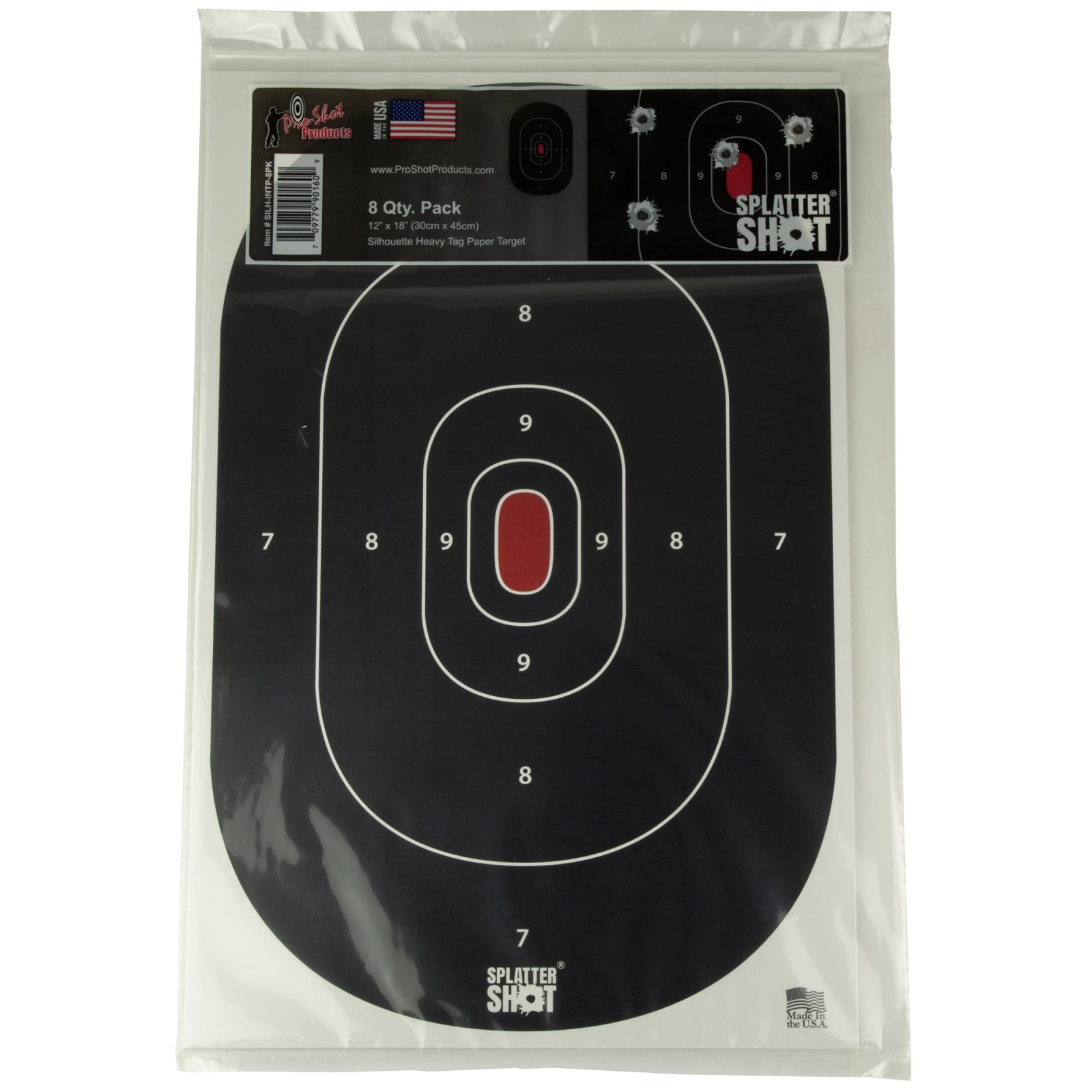 Buy Pro-Shot Silhouette Splatter Shot 12x17 Target, Tag Paper, 8 Pack - SILH-INTP-8PK online