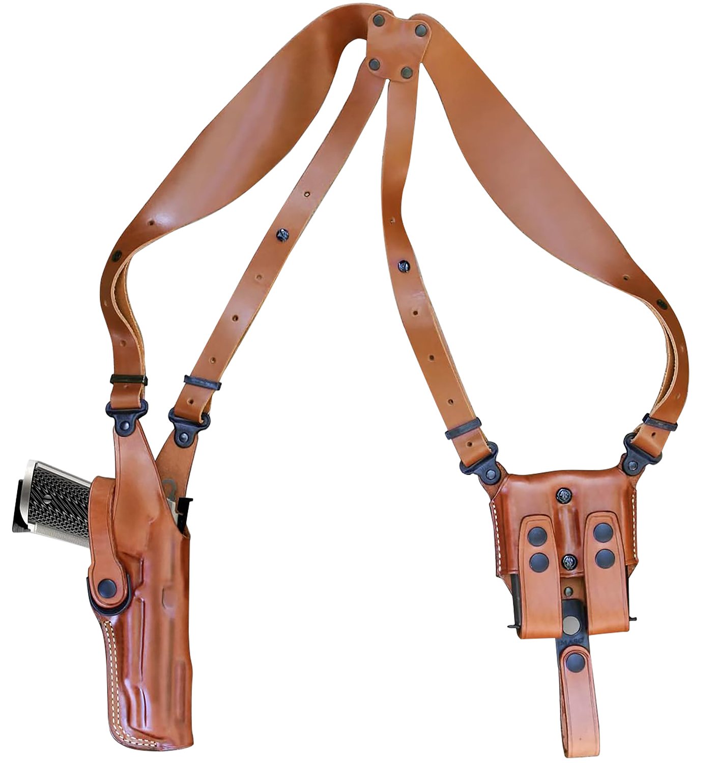1791 Gunleather NSS-2.1-CBR-V-R Optic Ready Glock Shoulder Holster Brown - 1791 Gunleather