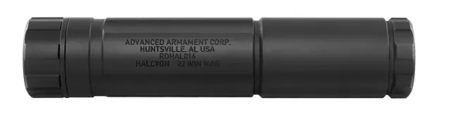 Advanced Armament 64283 Halcyon 22 Cal Rimfire Silencer, Black Titanium