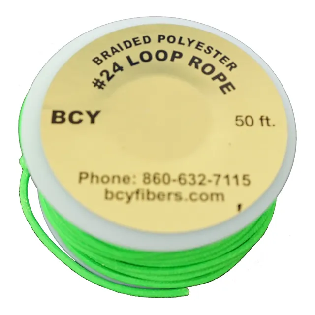 BCY 24 D-Loop Material Neon Green 50 ft. - BCY for sale at Iron and Lace