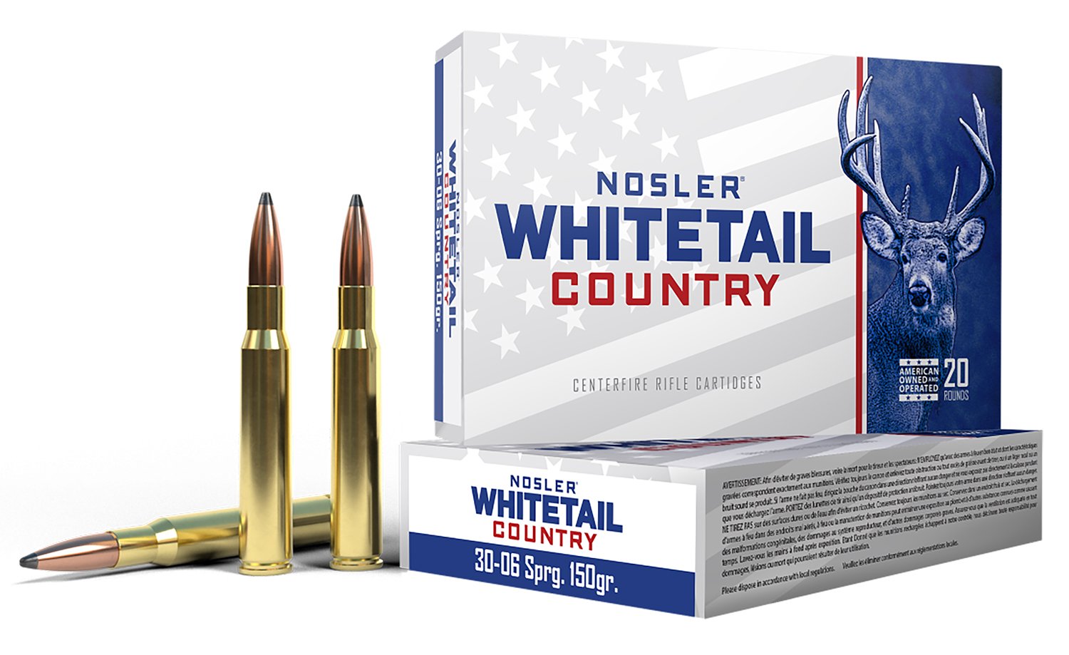 Buy Nosler Whitetail Country .30-06 Springfield 150gr SP 20 Rounds online