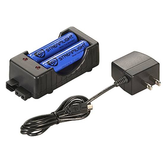Streamlight 18650 Charger Flashlight Charging Cradle w/ Lithium Batteries - Streamlight