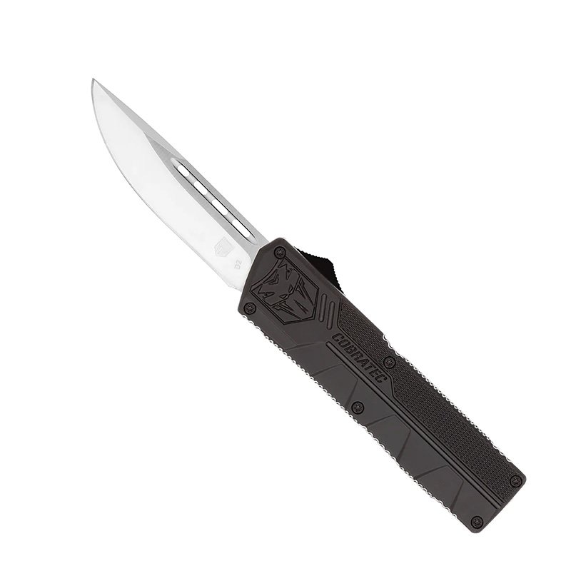 CobraTec Knives BCTLWDNS Lightweight 3.25 In OTF D2 Steel Black Knife - CobraTec Knives