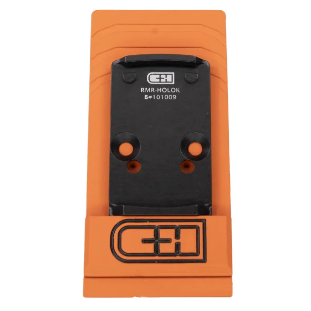 C&H Precision RMR-HOLOk Optic Mount Plate, 6061 Aluminum, Black Anodized - C&H Precision