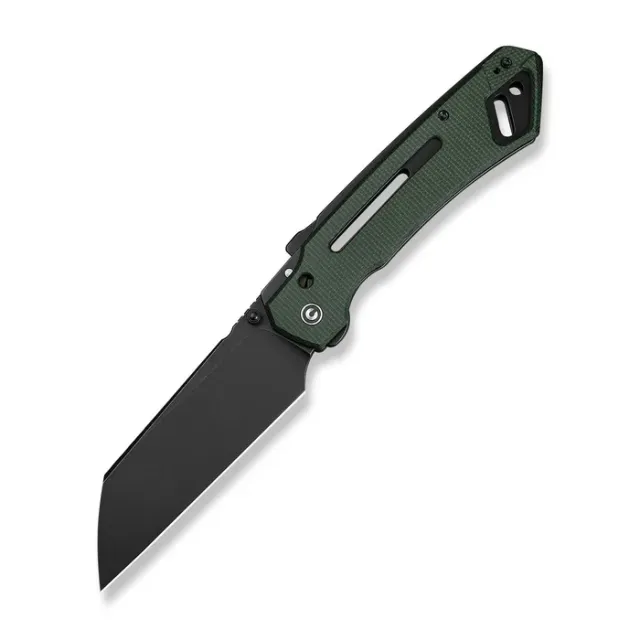 CIVIVI Buster 4.2In Black Stonewashed Nitro-V Blade Green Micarta - CIVIVI Knives