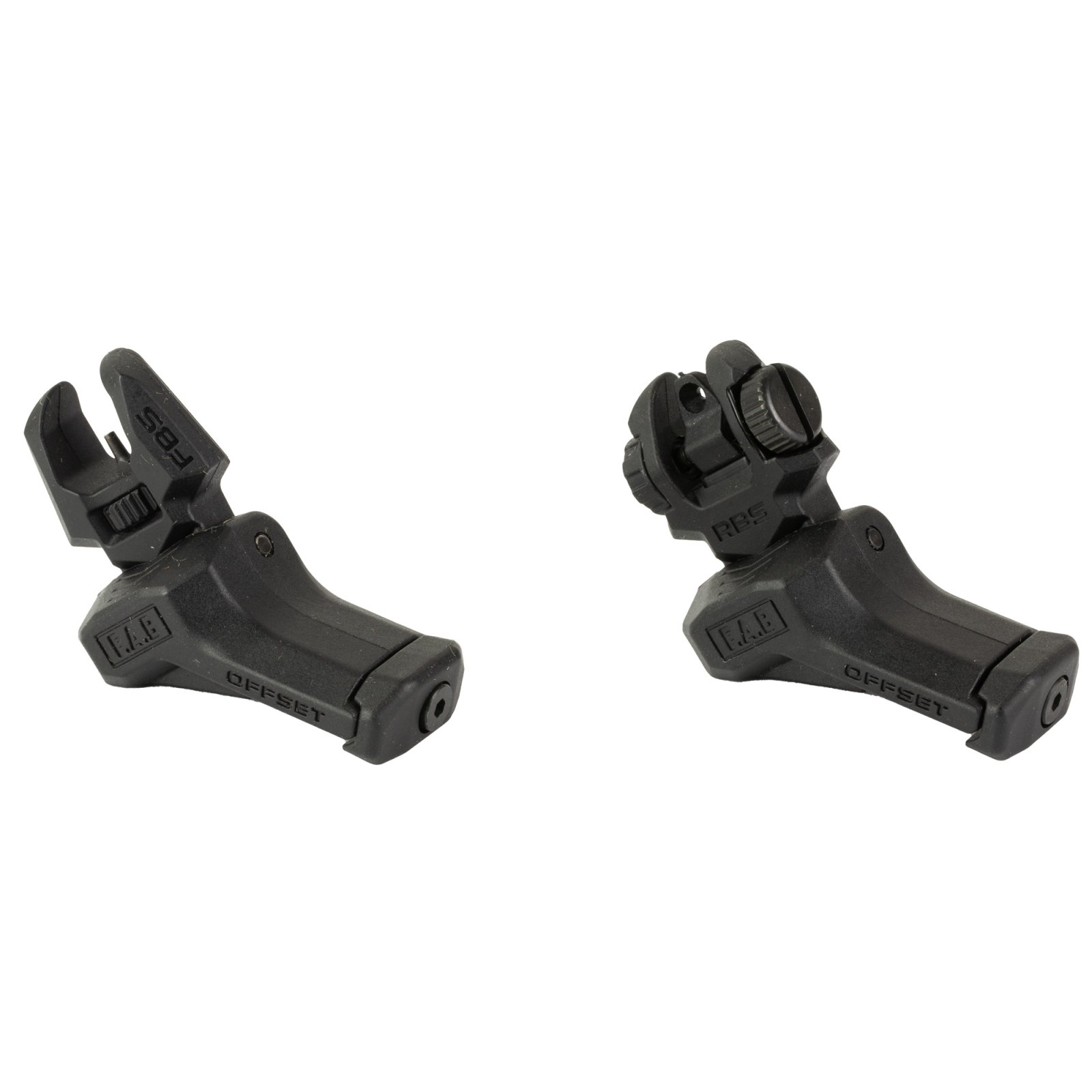 Buy FAB Defense FXFRBSOSB Offset Flip-Up Sights Set Black Polymer/Metal AR-15 online