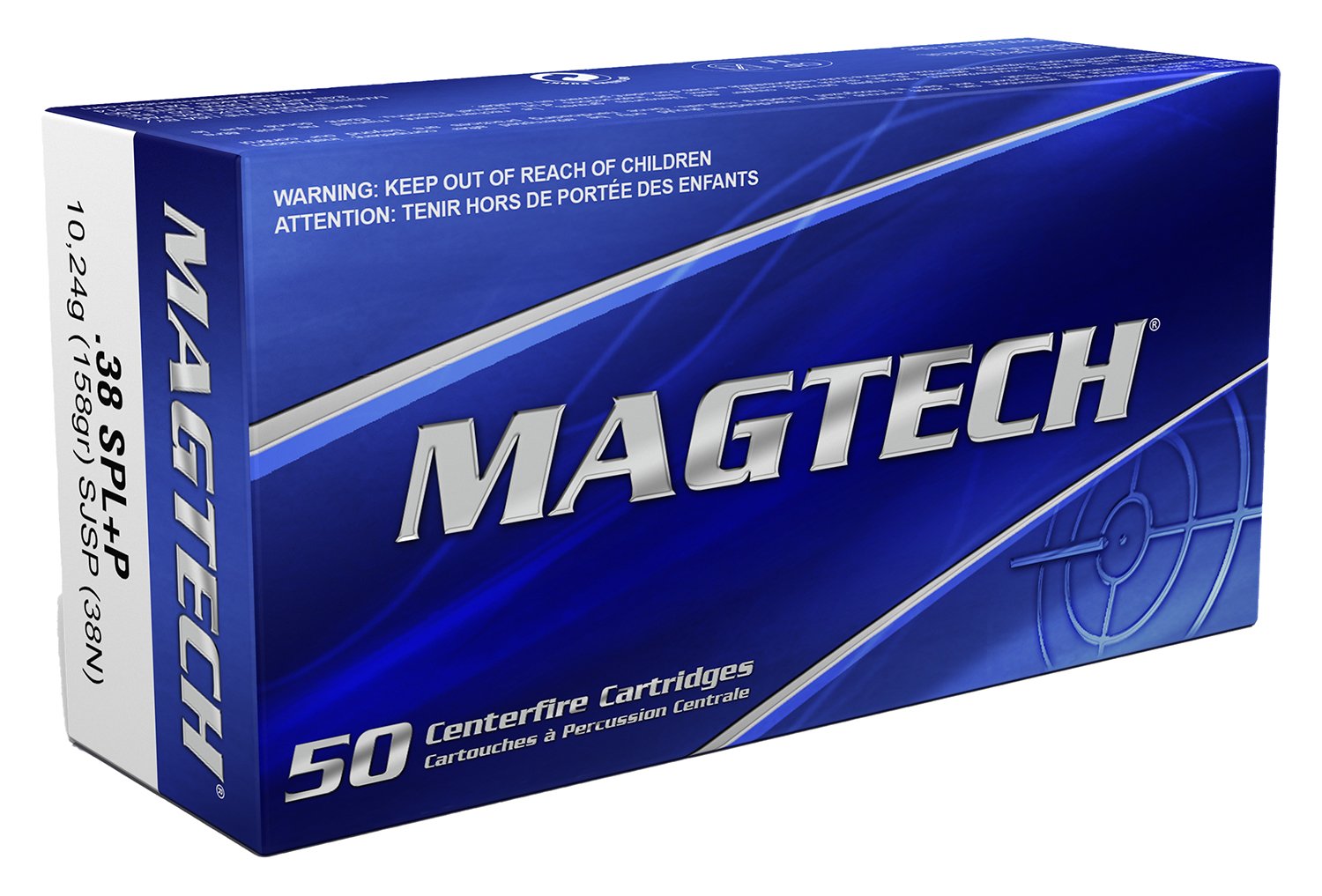 Magtech 38N .38 Special+P 158gr SJSP Ammo 50 Rounds - Magtech Ammunition - 38 Special