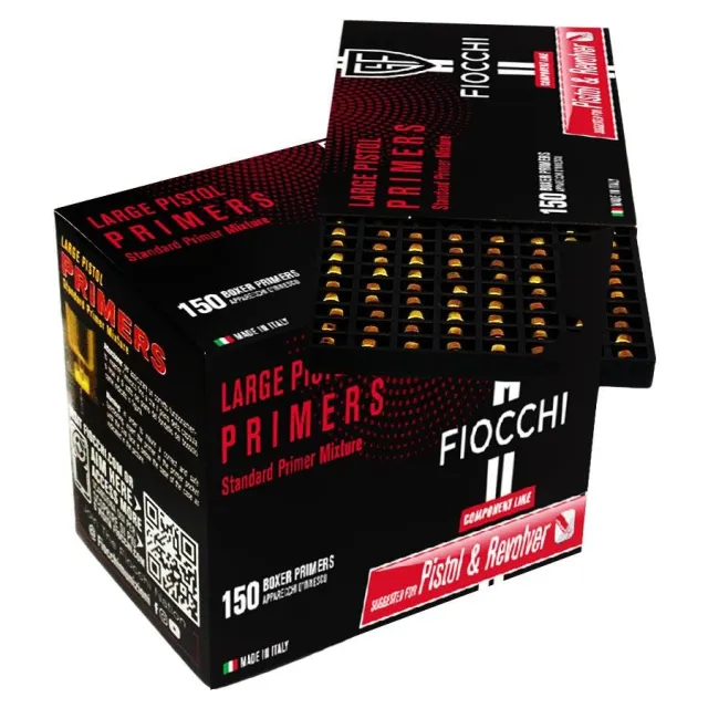 Fiocchi PRLPFM Large Pistol Primers 1500ct Lead-Free NATO-Qualified