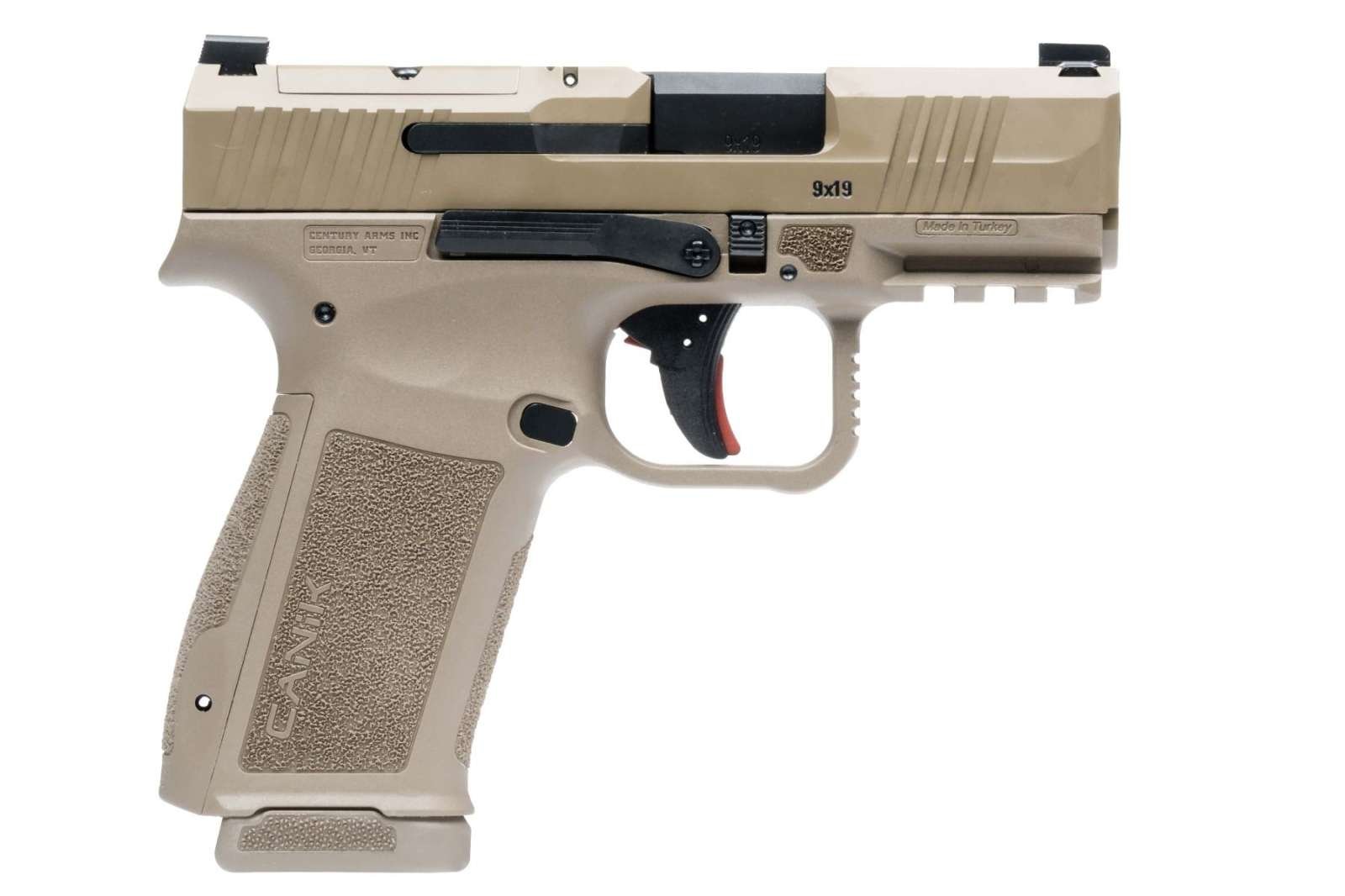Canik Mete MC9L Handgun 9mm Luger 17rd Magazines(2) 3.18 Barrel Optic Ready FDE - Century Arms - 9mm