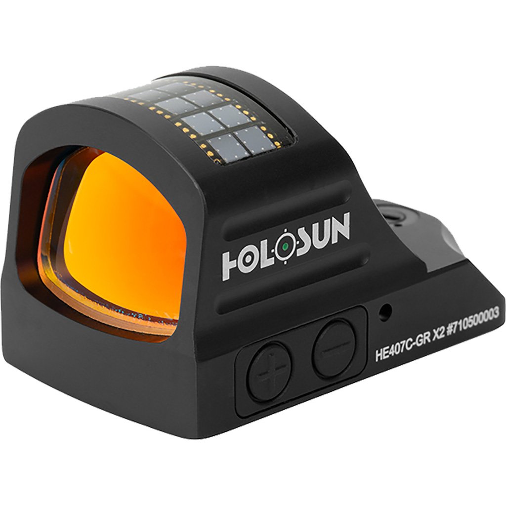 Holosun HE407C-GR-X2 2MOA Green Dot Solar Shake-Awake 0.63x0.91in - Holosun - 0.63" X 0.91"