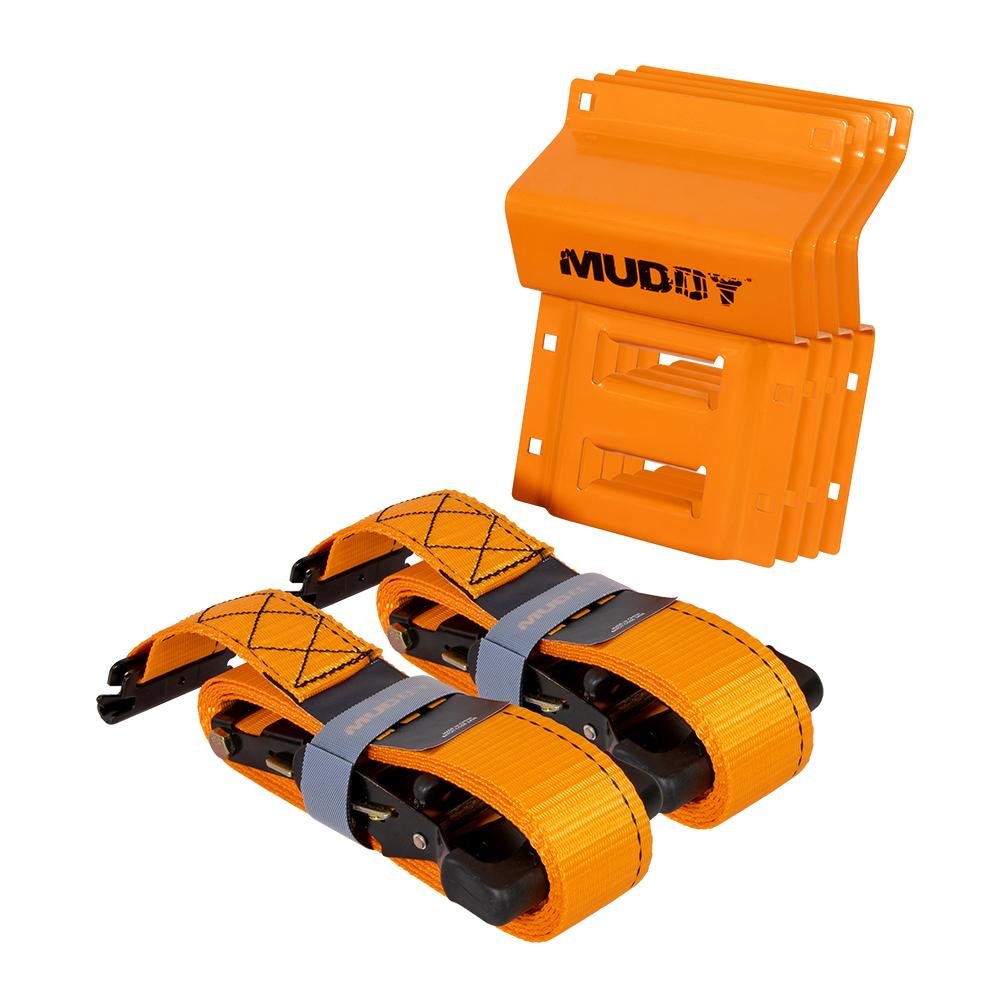 Muddy UTV Wheel Chock Tie-Down Kit Orange 2/ct - GSM Outdoors