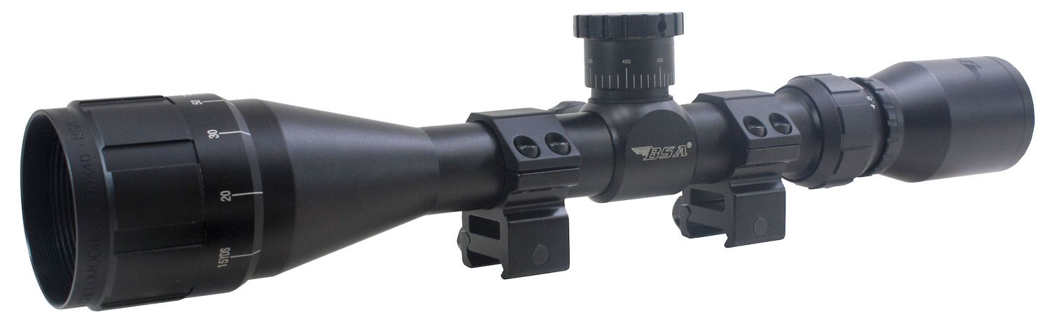 BSA 17312X40AO Sweet 17 Rifle Scope 3-12x40mm AO Matte Black 30/30 Reticle - US Optics - 40MM AO
