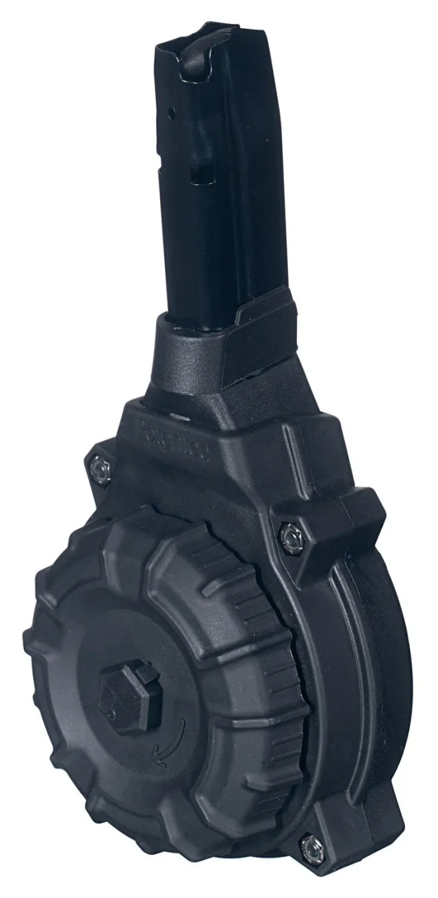 ProMag DRM-A32 Drum Magazine 9mm Luger 50 Round Black Polymer - ProMag Industries - 9MM